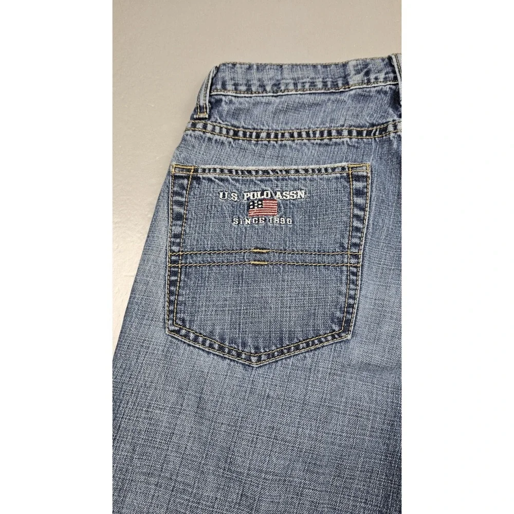 US‎ Polo Assn Jeans Men 32x32. Vintage Blue Baggy Denim Y2K 90's Embroidered